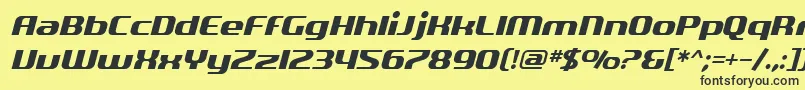 SfQuartziteOblique Font – Black Fonts on Yellow Background