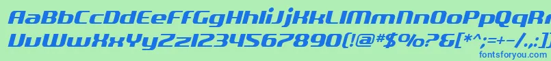 SfQuartziteOblique Font – Blue Fonts on Green Background
