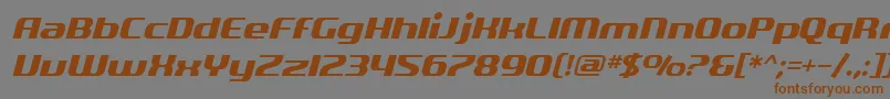SfQuartziteOblique Font – Brown Fonts on Gray Background