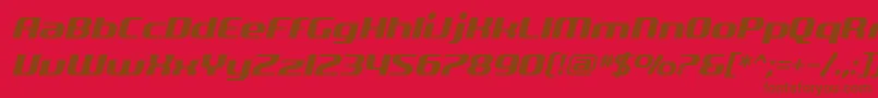 SfQuartziteOblique Font – Brown Fonts on Red Background
