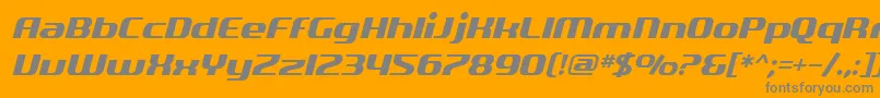 フォントSfQuartziteOblique – オレンジの背景に灰色の文字