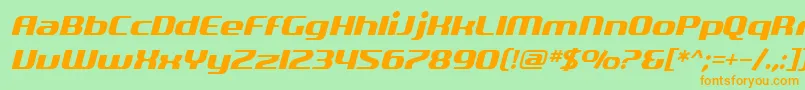 SfQuartziteOblique Font – Orange Fonts on Green Background