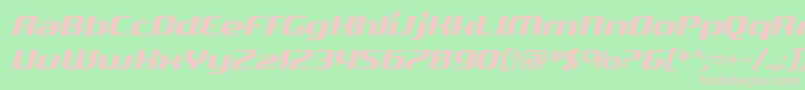 SfQuartziteOblique Font – Pink Fonts on Green Background