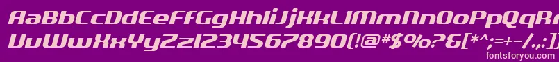 SfQuartziteOblique Font – Pink Fonts on Purple Background