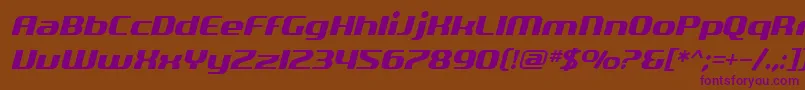 SfQuartziteOblique Font – Purple Fonts on Brown Background