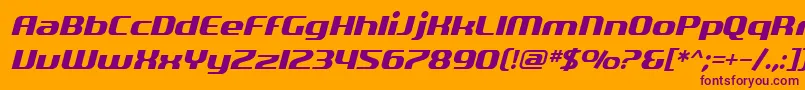 SfQuartziteOblique Font – Purple Fonts on Orange Background