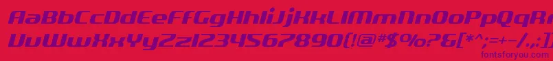 SfQuartziteOblique Font – Purple Fonts on Red Background