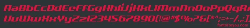 SfQuartziteOblique Font – Red Fonts on Black Background