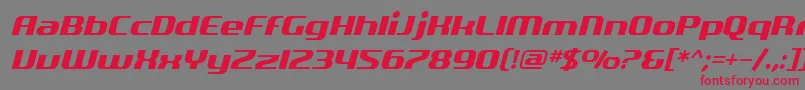 SfQuartziteOblique Font – Red Fonts on Gray Background