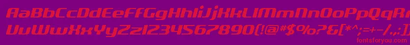SfQuartziteOblique Font – Red Fonts on Purple Background