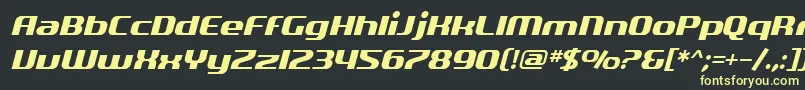 Шрифт SfQuartziteOblique – жёлтые шрифты на чёрном фоне