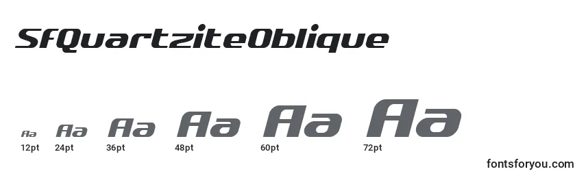 SfQuartziteOblique Font Sizes