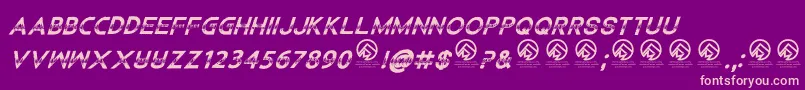 ChildrenamonglionsItalic Font – Pink Fonts on Purple Background