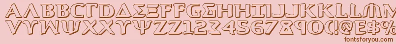 Aegis3D Font – Brown Fonts on Pink Background