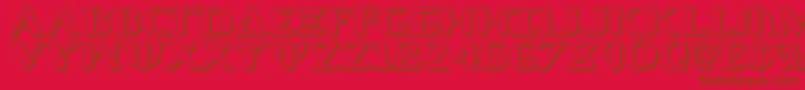 Aegis3D Font – Brown Fonts on Red Background