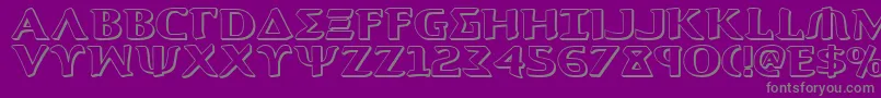 Aegis3D Font – Gray Fonts on Purple Background