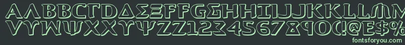 Aegis3D Font – Green Fonts on Black Background