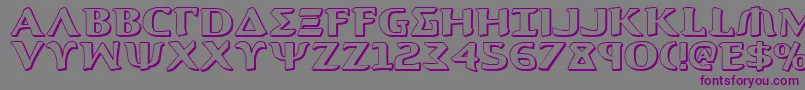 Aegis3D Font – Purple Fonts on Gray Background