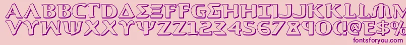 Aegis3D Font – Purple Fonts on Pink Background