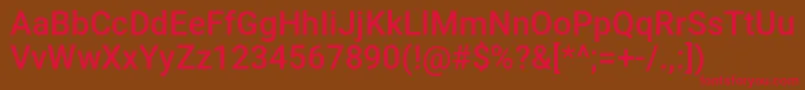 Moonrunnersquatital Font – Red Fonts on Brown Background