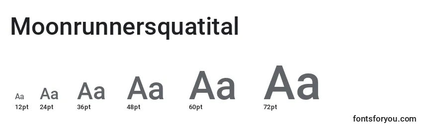 Moonrunnersquatital Font Sizes