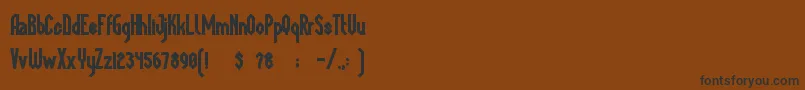 MegapolisBlack Font – Black Fonts on Brown Background
