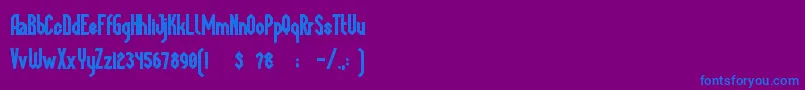 MegapolisBlack Font – Blue Fonts on Purple Background