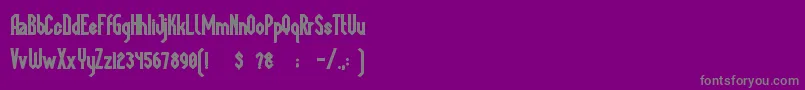 MegapolisBlack Font – Gray Fonts on Purple Background