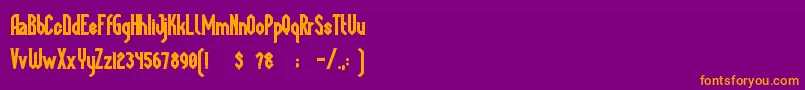 MegapolisBlack Font – Orange Fonts on Purple Background