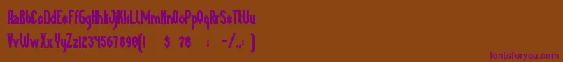 MegapolisBlack Font – Purple Fonts on Brown Background