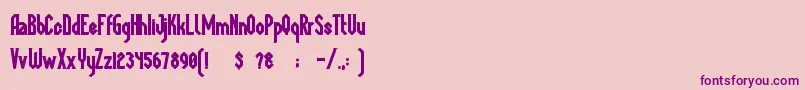 MegapolisBlack Font – Purple Fonts on Pink Background