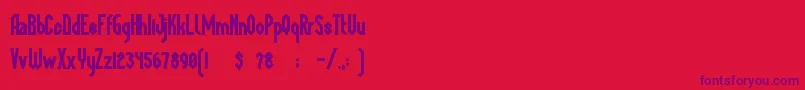 MegapolisBlack Font – Purple Fonts on Red Background