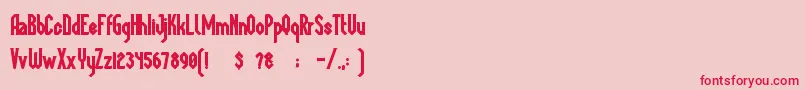 MegapolisBlack Font – Red Fonts on Pink Background