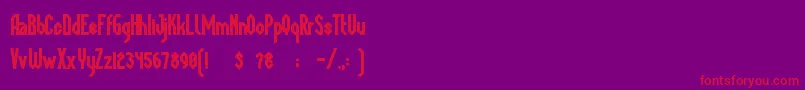 MegapolisBlack Font – Red Fonts on Purple Background