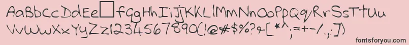 Lehn112 Font – Black Fonts on Pink Background