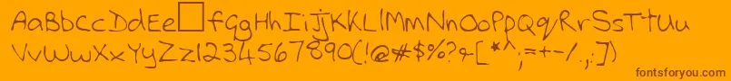 Lehn112 Font – Brown Fonts on Orange Background