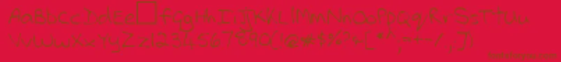 Lehn112 Font – Brown Fonts on Red Background