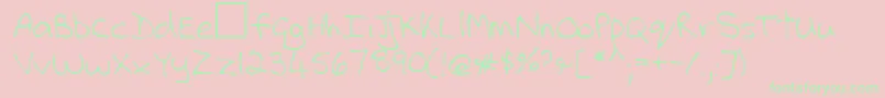 Lehn112 Font – Green Fonts on Pink Background