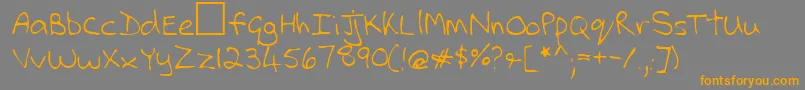 Lehn112 Font – Orange Fonts on Gray Background