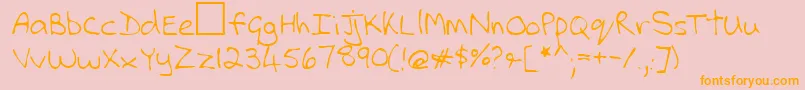 Lehn112 Font – Orange Fonts on Pink Background