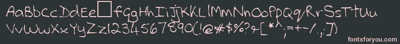 Lehn112 Font – Pink Fonts on Black Background