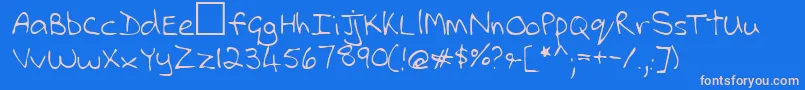 Lehn112 Font – Pink Fonts on Blue Background