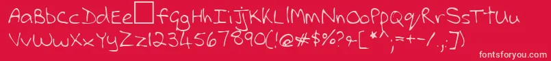 Lehn112 Font – Pink Fonts on Red Background