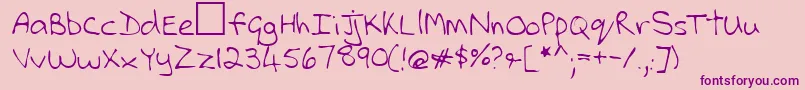 Lehn112 Font – Purple Fonts on Pink Background