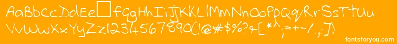 Lehn112 Font – White Fonts on Orange Background