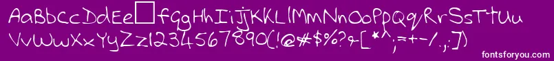 Lehn112 Font – White Fonts on Purple Background