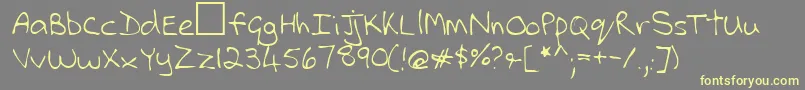 Lehn112 Font – Yellow Fonts on Gray Background