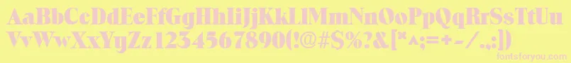 ToledolhBold Font – Pink Fonts on Yellow Background