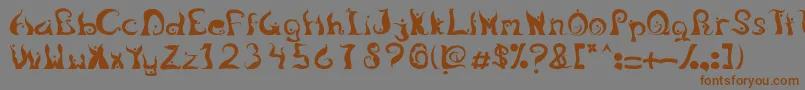 More about LegongDancingfont Font LegongDancingfont Font – Brown Fonts on Gray Background