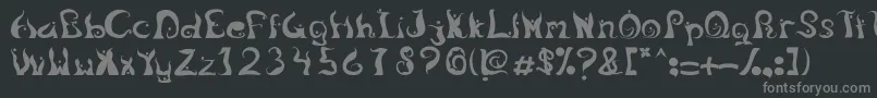 LegongDancingfont Font – Gray Fonts on Black Background